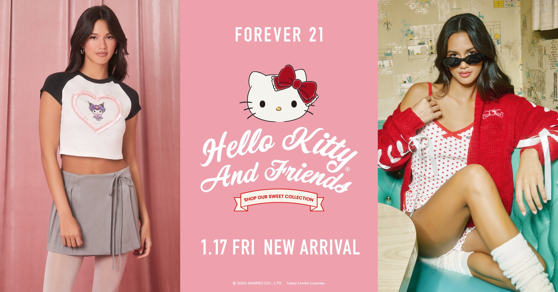 FOREVER21がサンリオとコラボ、キティクロミアイテムがオンラインと店舗で販売開始